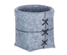 Wenko 23805100 Mara S - Cesta de almacenaje de Fieltro (poliéster, 15 x 15 x 15 cm), Color Gris Claro