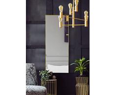MirrorOutlet Espejo de Pared Grande Dorado Brillante de Nuestra Gama Manhattan, 153 x 61,5 cm