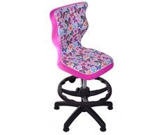 Good Chair pr-sss4mcwk + P Storia Silla para niños Twist Mariposas con reposapiés poliéster, 53 x 53 x 96 cm