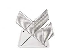 Sauvic Escurreplatos Plegable Cromado Blanco