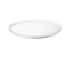 ASA 2032113Â ocoligne Plato de Postre, Porcelana, Blanco, 21Â x 21Â x 2Â cm