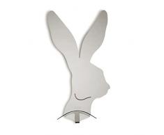 Lettera G Perchero de Pared Liebre Color Acero Pulido 31 x 10 x 40 cm, Dal Design Moderno, Made in Italy