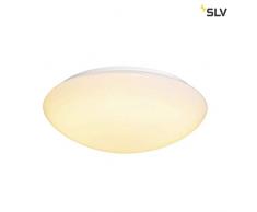 SLV LIPSY 50 Dome, LED exterior de pared y techo (, color blanco, IP44, 3000/4000 K lámpara, aluminio, 21 W