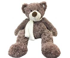 Enesco Peluches 770924 - Oso pardo con bufanda, color beige