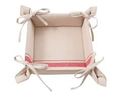Clayre & Eef CES47R - Cesta para el Pan (35 x 35 x 8 cm)