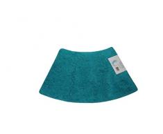 Cazsplash cuadrante Mini Curvado Alfombrilla de Ducha, algodón, Azul Turquesa, 42 x 26 x 5 cm