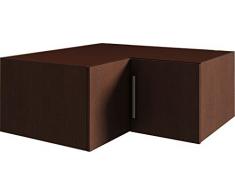 TRASMAN 1034 wengue Armario superior de esquina, madera aglomerada melaminharzbeschichtete Madera de wengué, 91,5 x 91 x 41 cm