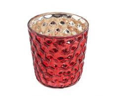 InsideretailÂ âÂ Wedding Tealight Holders, Cristal, Red, 7Â x 7Â x 7Â cm, 48Â Unidades de Medida