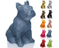Candellana Hecho a Mano Bulldog Low-Poly Vela de Regalo - Divertida - Vela Decorativa - Decoración del Hogar - Regalos para Amigos - Mecha de Algodón - Tiempo de Quemado 24h - Vela Jeans