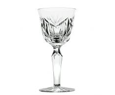 Cristal de Bohemia Lady Copas Vino Talladas, Cristal, 8x8x16 cm, 6 Unidades