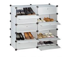 Relaxdays Zapatero Modular con 10 Compartimentos, 36.5x94x90 cm
