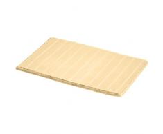 AmazonBasics - Alfombra para baño de espuma viscoelástica a rayas, Beige, 50 x 80 cm