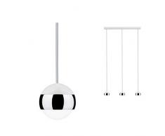 Paulmann 70920 Ramos - Lámpara de pie LED Lámpara de pie (1 x 7,5/1 x 3,5 W, intensidad regulable, 2700 K), color blanco mate, vidrio metal, Blanco, cromado. 18W 230V