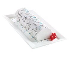 Frozen buche, Kit de 2 Soportes en plástico y 2 tapetes de Silicona, uno Liso y Otro con Tema Copos de Nieve