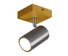 Trio Leuchten Aplique de Pared de Metal, Gris