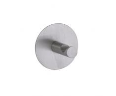 axentia Universal Perchero, Toalla de Mano Ganchos de Acero Inoxidable, para Pegar, toallero para Montaje en Pared, Aprox. 5 x 4 cm, Plata