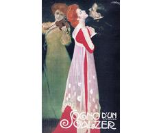 Legendarte Leopoldo Metlicovitz Sueño de un Vals Impresión Digital sobre Lienzo, cm. 60x100