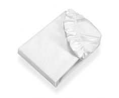 SETEX 14U1 070140 400 002 (SE0) Junior Molton sábana Bajera Ajustable, Resistente al Agua, 70 x 140 cm Grande, Blanco
