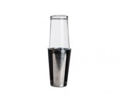 DRW Coctelera de Acero Inoxidable con Vaso de Cristal, 800 ML