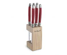 Lou Laguiole 2511ACK000K35 - Juego de 6 cuchillos de carne, acero inoxidable, gris, talla única