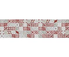 VINILIKO, Alfombra de vinilo, Antique, Rojo, 80x300 cm