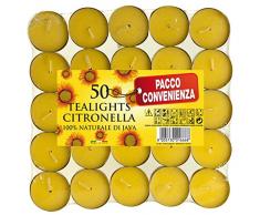 Confezione 50 tealight citronella