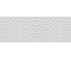 VINILIKO, Alfombra de vinilo, Hexágono, Gris, 50x140 cm