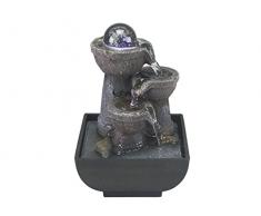 BEPER P201UTP200 Fuente Zen Cascada con Iluminación LED Relax - Fuente de Agua Decorativa Interior, Resina/Negro, pequeño