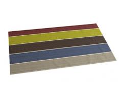 Stor Planet Alfombra Reversible Diseño Líneas, PVC, 80 x 150 cm