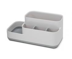 Joseph Joseph - Bandeja de baÃ±o de fÃ¡cil Almacenamiento, Color Blanco y Gris, plÃ¡stico, White/Grey, 11.9 x 11.6 x 24.9 cm