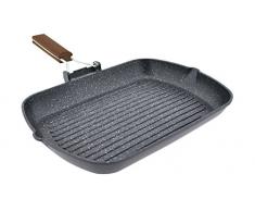 Jata Hogar GP35 Kilimanjaro Grill, Aluminio, Negro, 35 cm