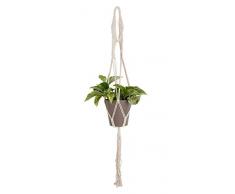 Artevasi Perchas de macramÃ©, macetas Colgantes de Pared para Interiores, Cuerda de algodÃ³n Hecha a Mano, Soporte para macetas (39 Pulgadas, Blanco)