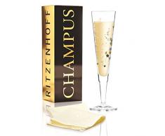 Ritzenhoff Champus Copa de cava, 0.2 litros, Cristal, Schwarz, Gold, Platin