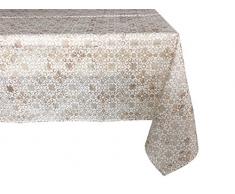 Textiles el Cid Mosaico Mantel Resinado Antimanchas, Algodón-Poliéster, Beige, 35x35x1.50 cm