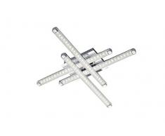 Trio R62814100 - Plafón de 4 bombillas SMD LED, 4,5 W, 400 lm, 3000K metal cromo IP20