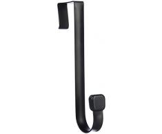 AmazonBasics - Gancho individual para colgar sobre la puerta, Negro