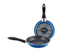 Magefesa K2 Juego Sartenes Con Antiadherente Multicapa Efecto Piedra, Azul, 20 X 24 Cm (Set De 2)