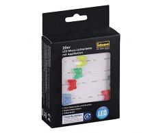 Idena LED cadena de luces con 20 pequeñas mariposas, hierro, multicolor, 125 x 1 x 1 cm
