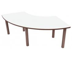 Mobeduc 600555H232 - Mesa infantil 1/4 de aro, talla 2, madera, color haya y blanco