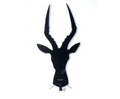 Lettera G Perchero de Pared Impala Color Negro 31 x 10 x 40 cm, Dal Design Moderno, Made in Italy