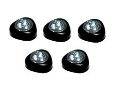 OmniaLaser 5 x B038LF - 5 unidades de luz nocturna con sensor de movimiento, luces LED inalámbricas, luz adhesiva a baterÃa para armario, pasillo, escaleras, garaje, habitación de niños, etc