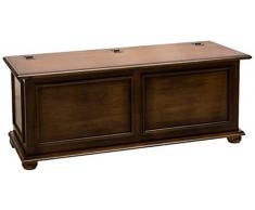 Pieffe Mobili Baúl Baúl Cebolla Nogal Efecto Cuero, Madera, marrón, 120 x 42 x 50 cm