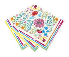 Talking Tables Boho Mezcla Floral 33 cm Servilletas 20 Unidades, Papel, Multi, 1,5 x 20 x 20 cm