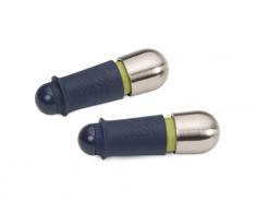 Joseph Joseph BarWise Juego de 2 Tapones de Vino con Cierre Giratorio-Azul, Multicolor
