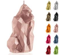 Candellana Hecho a Mano Gorilla Low-Poly Vela de Regalo - Divertida - Vela Decorativa - Decoración del Hogar - Regalos para Amigos - Mecha de Algodón - Tiempo de Quemado 79h - Vela Rose Gold