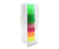 Mojito Design - Juego de Vasos de la lÃ­nea Â«Cocktail 35Â», 6 Colores, de plÃ¡stico, Multicolor, 7,8Â x 7,8Â x 11,5Â cm