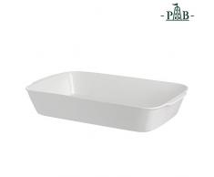 La Caja de Regalo de PorcelanaAnghiari Rectangular para el Horno, Blanco, 31 x 19 cm
