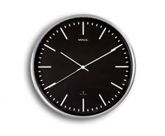 MAUL maulfly Radio Reloj de Pared, Metal, 30Â x 30Â x 4.5Â cm, Metal, Negro, 30 x 30 x 4.5 cm