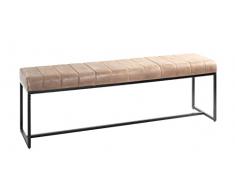 Haku MÃ¶bel Banco, Metal, Negro-marrÃ³n, 38 x 150 x 48 cm