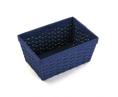 Versa 19890314 Cesta Rectangular Azul, Tela, Multicolor, No Aplica